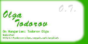 olga todorov business card